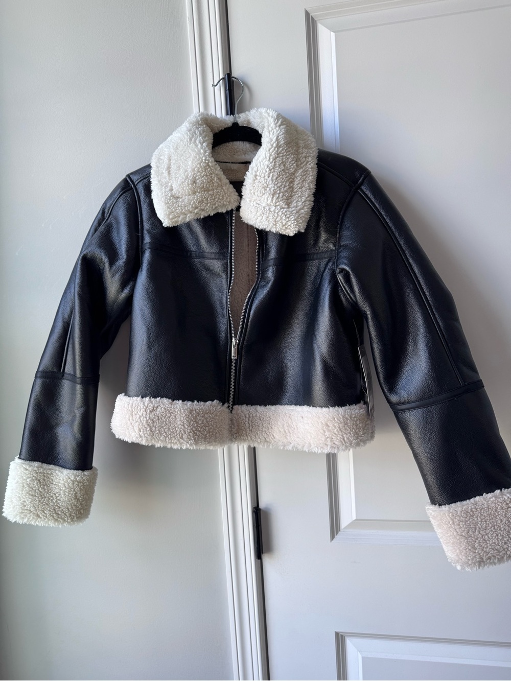 Statement Vegan Leather Aviator Jacket from Ci Sono